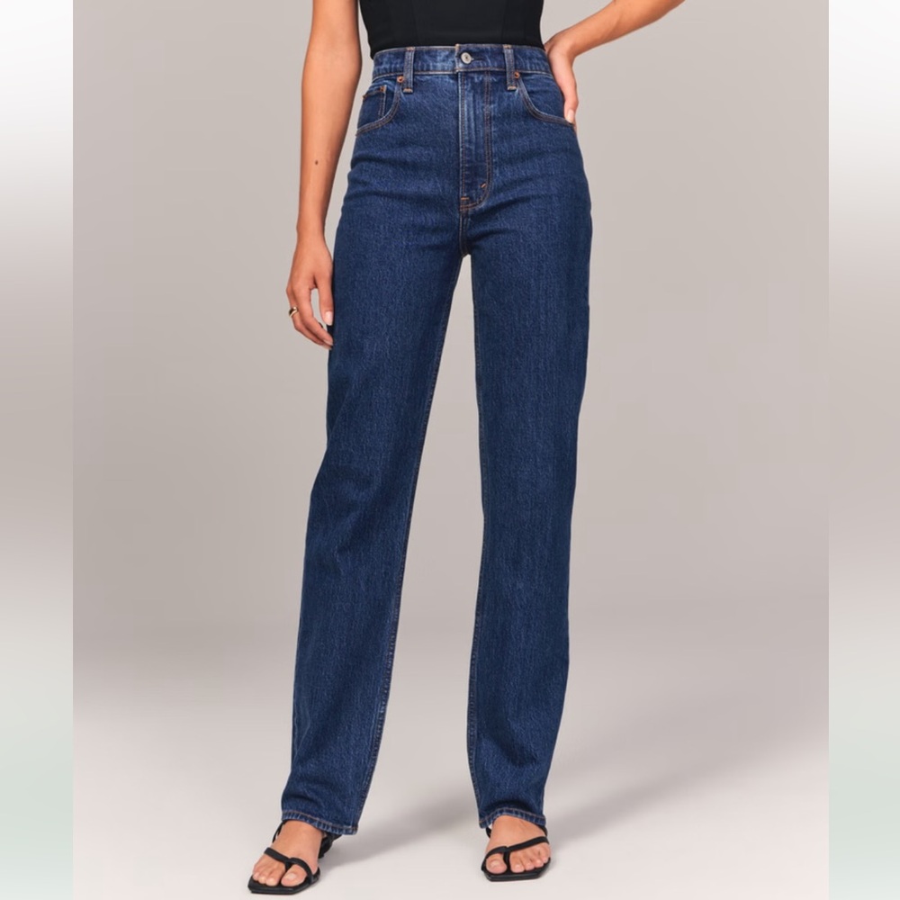 Abercrombie ultra high rise 90s straight jeans
